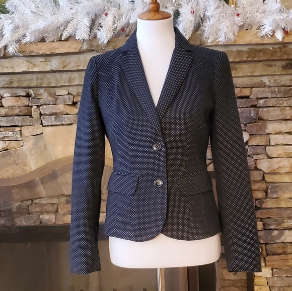 Cynthia Rowley Jackets & Blazers - EUC/ Cynthia Rowley Navy / White Polka Dot Blazer